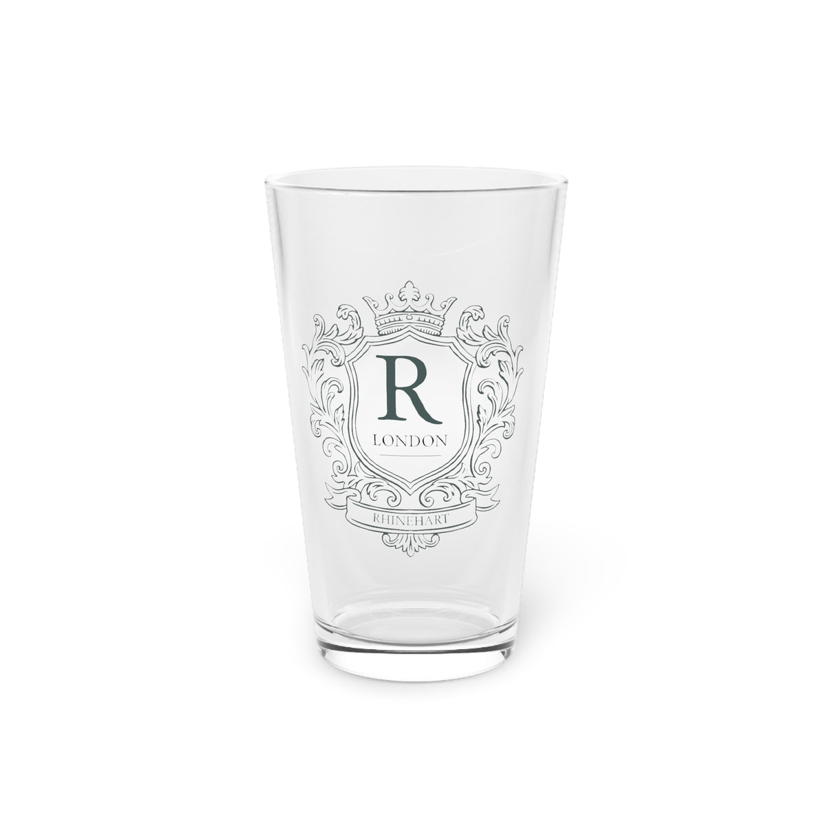Monogram Pint Glass – 16oz Large Crest Beer Glass