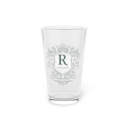 Monogram Pint Glass – 16oz Large Crest Beer Glass