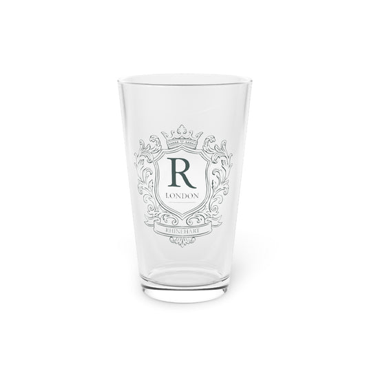 Monogram Pint Glass – 16oz Large Crest Beer Glass