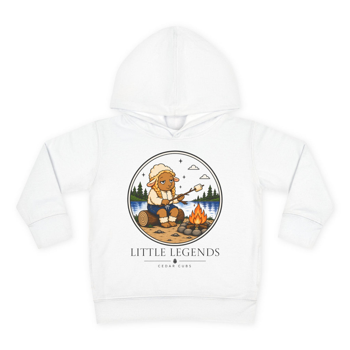 Toddler Hoodie — 'Little Legends' Campfire Design | Cedar Cubs Personalized Pullover