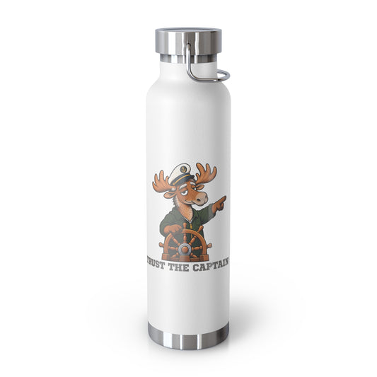 Copper Vacuum Insulated Bottle, 22oz - Trust the Captain