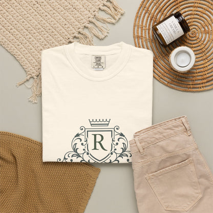 Blue Stripe Crest Graphic T-Shirt