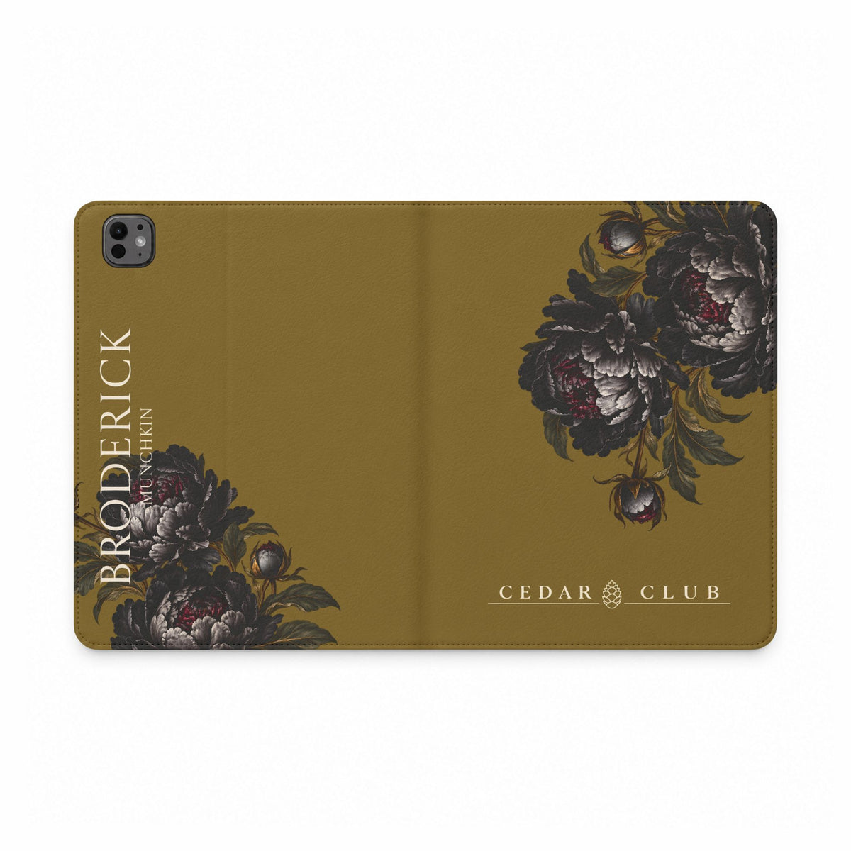 Personalized Floral Tablet Folio Case — Monogramed