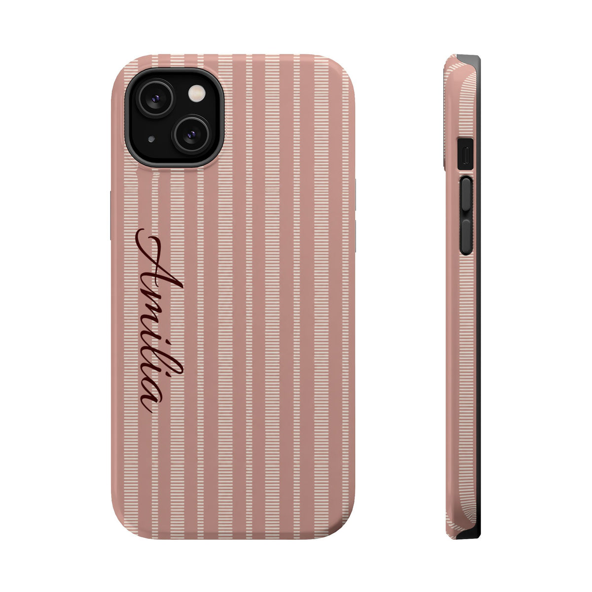 Striped Personalized Phone Case — Magnetic Impact-Resistant