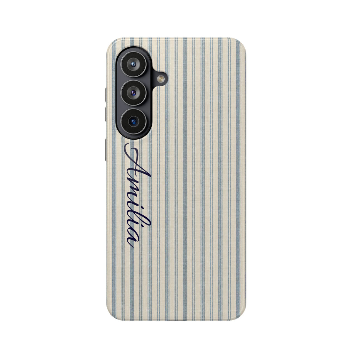 Personalized Striped Magnetic Impact-Resistant Phone Case — Custom Name