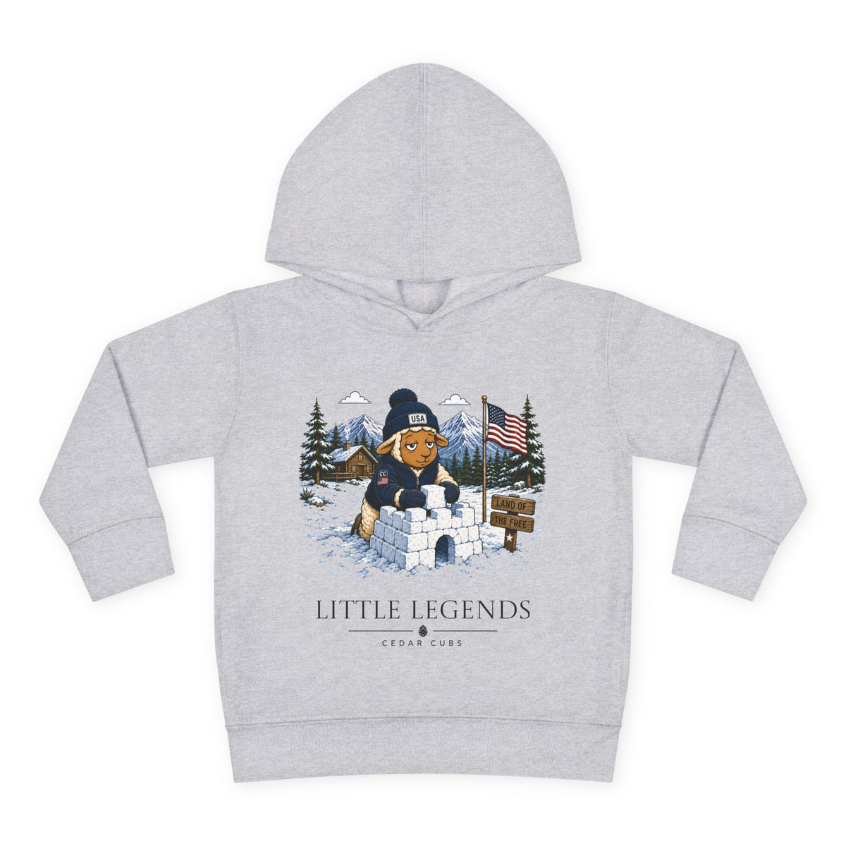 Toddler Hoodie — 'Little Legends' Snow Fort Design | Personalized Pullover