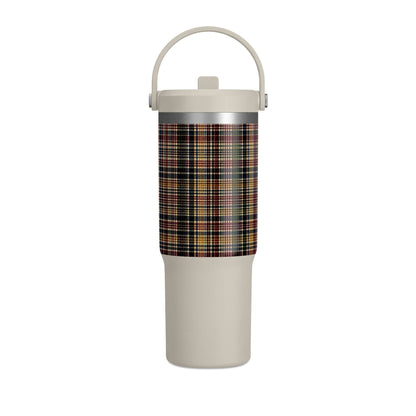 Plaid 32oz Nomad Tumbler — Insulated Travel Mug with Personalized Script