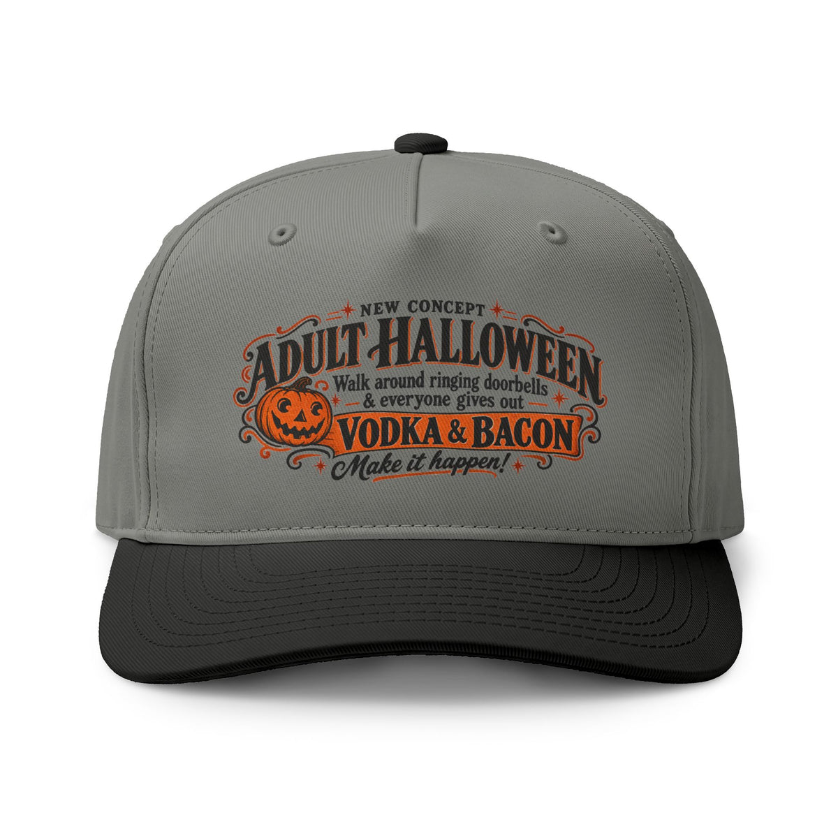 Adult Halloween Vodka & Bacon Two-Tone Cap