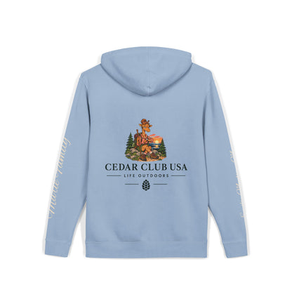 Cedar Club Hoodie — 'Born to Roam' Pigment-Dyed Outdoor Pullover