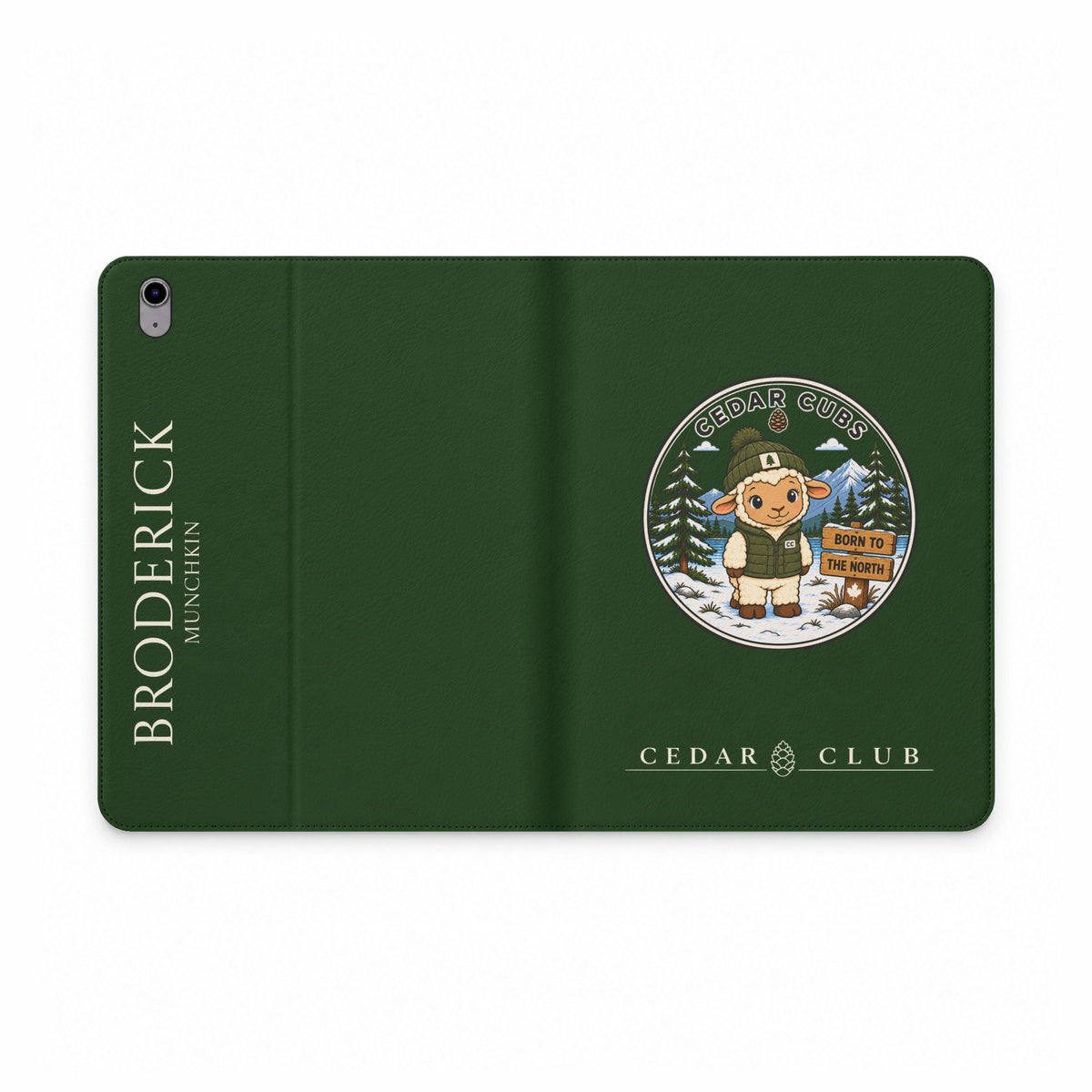 Personalized Tablet Folio Case — Cedar Cubs 'Born to the North'