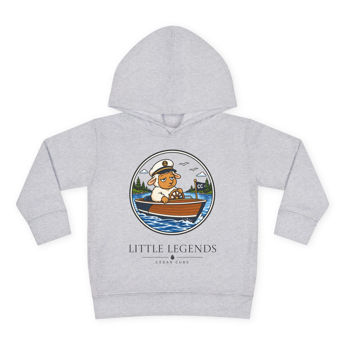 Toddler Hoodie — 'Little Legends' Boat Captain Design | Cedar Cubs Personalized Pullover