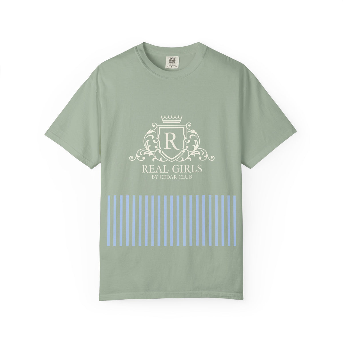Blue Stripe Crest Graphic T-Shirt