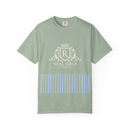 Blue Stripe Crest Graphic T-Shirt