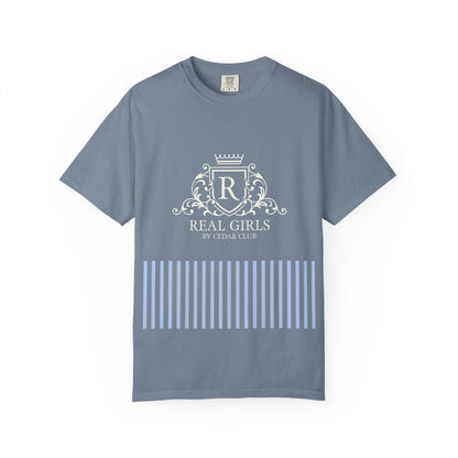 Blue Stripe Crest Graphic T-Shirt