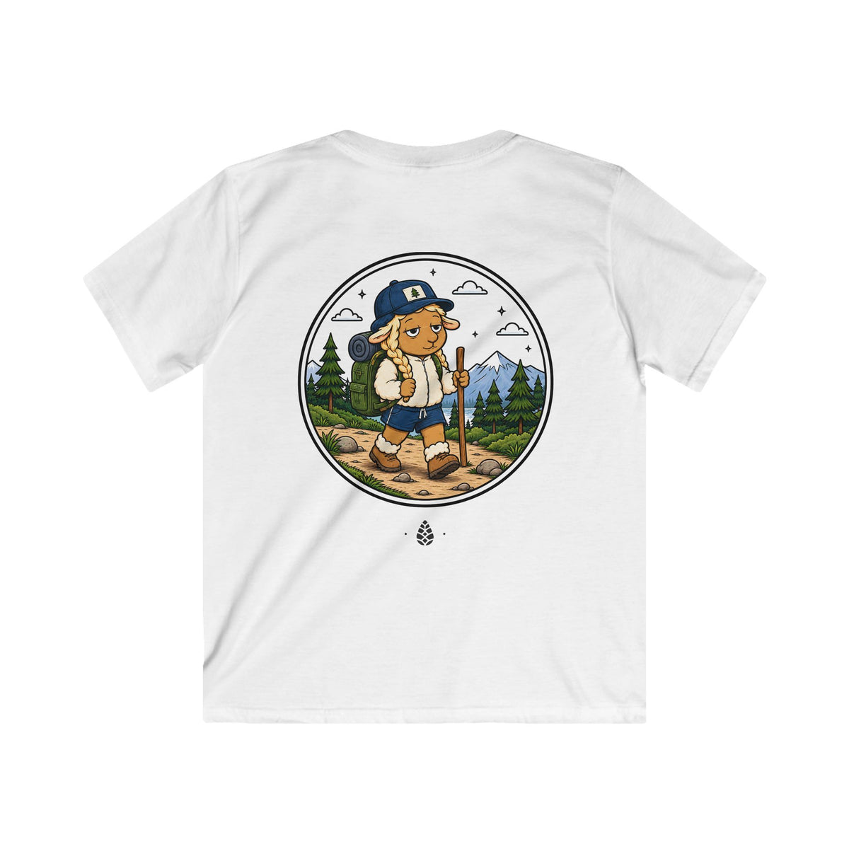 Hiking Sheep Kids T-shirt