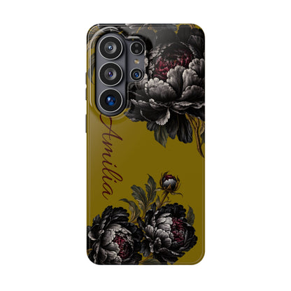Floral Monogram Magnetic Phone Case — Personalized Impact-Resistant Cover