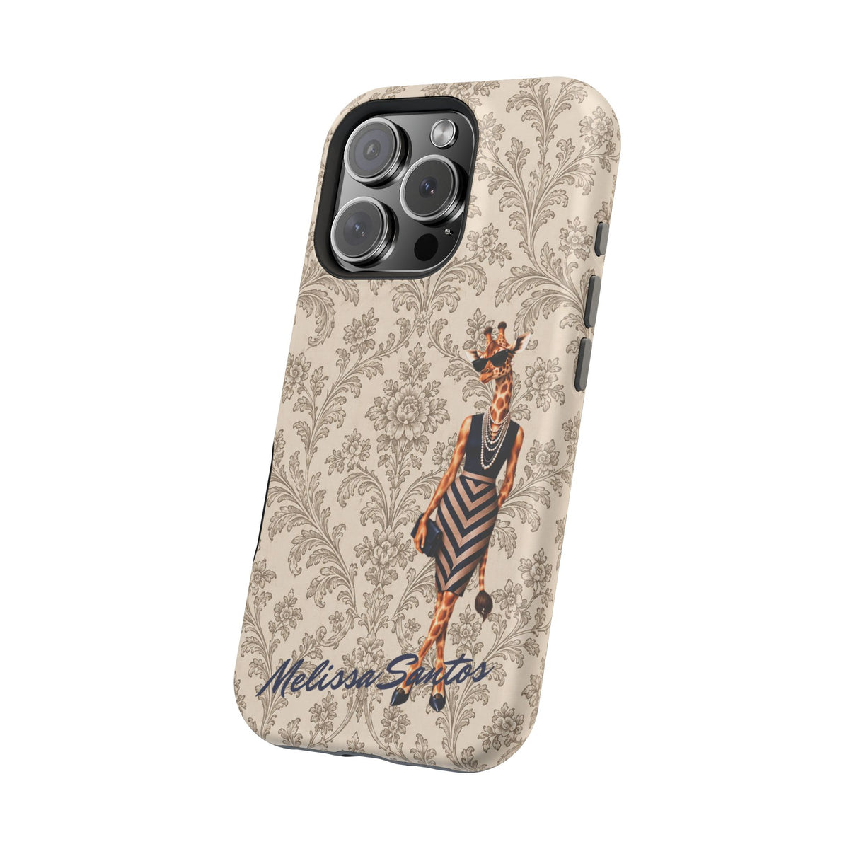 Personalized Giraffe Phone Case — Leopard Print Magnetic Impact-Resistant