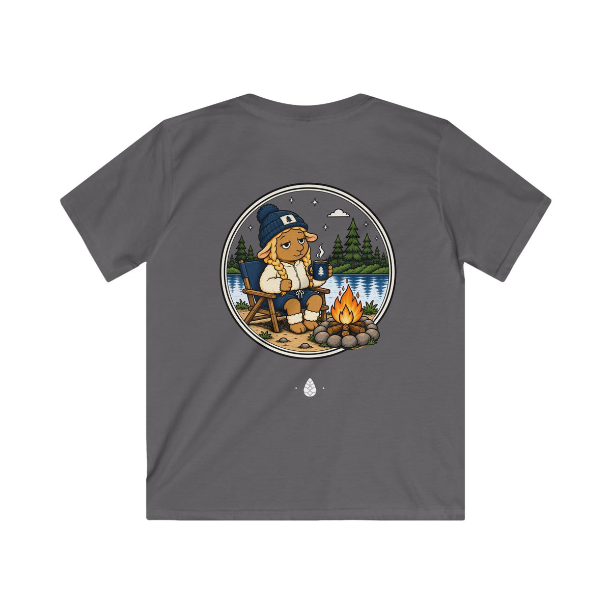 Cozy Campfire Sheep Kids T-shirt