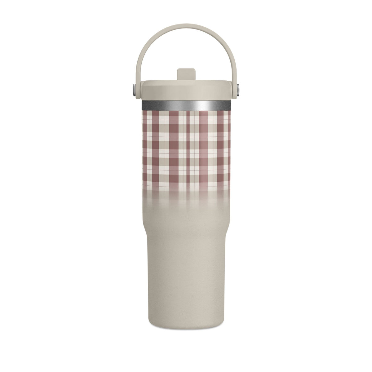 32oz Nomad Tumbler – Personalized Plaid Travel Mug (Custom Name)