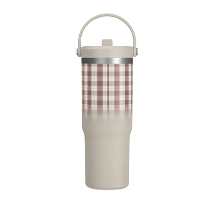 32oz Nomad Tumbler – Personalized Plaid Travel Mug (Custom Name)