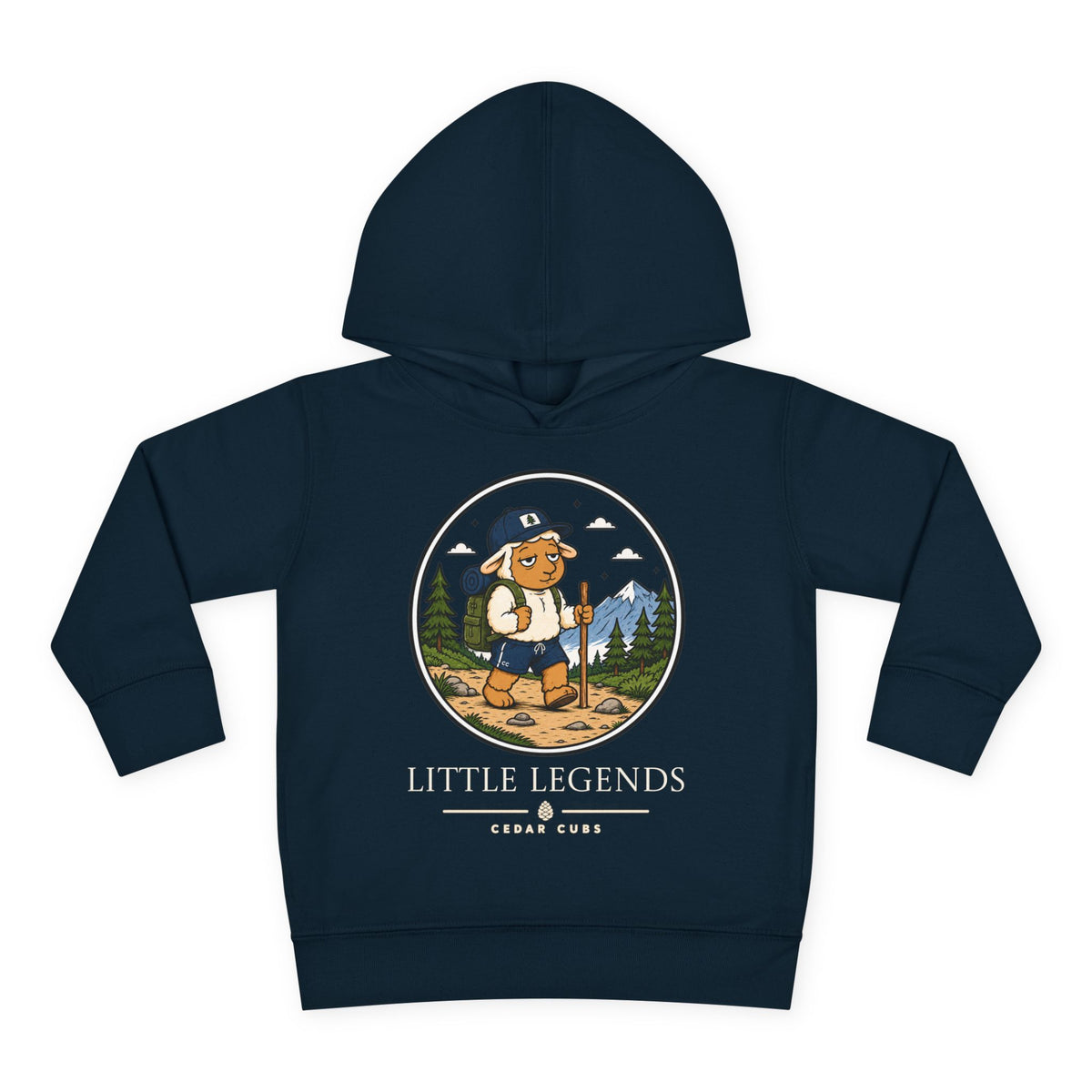 Toddler Hoodie — 'Little Legends' Hiker Design | Cedar Cubs Personalized Pullover