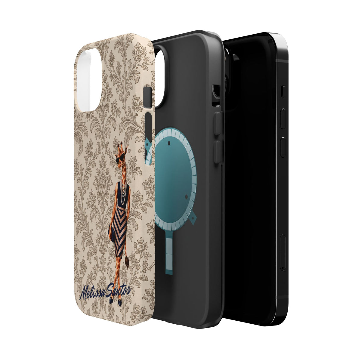 Personalized Giraffe Phone Case — Leopard Print Magnetic Impact-Resistant