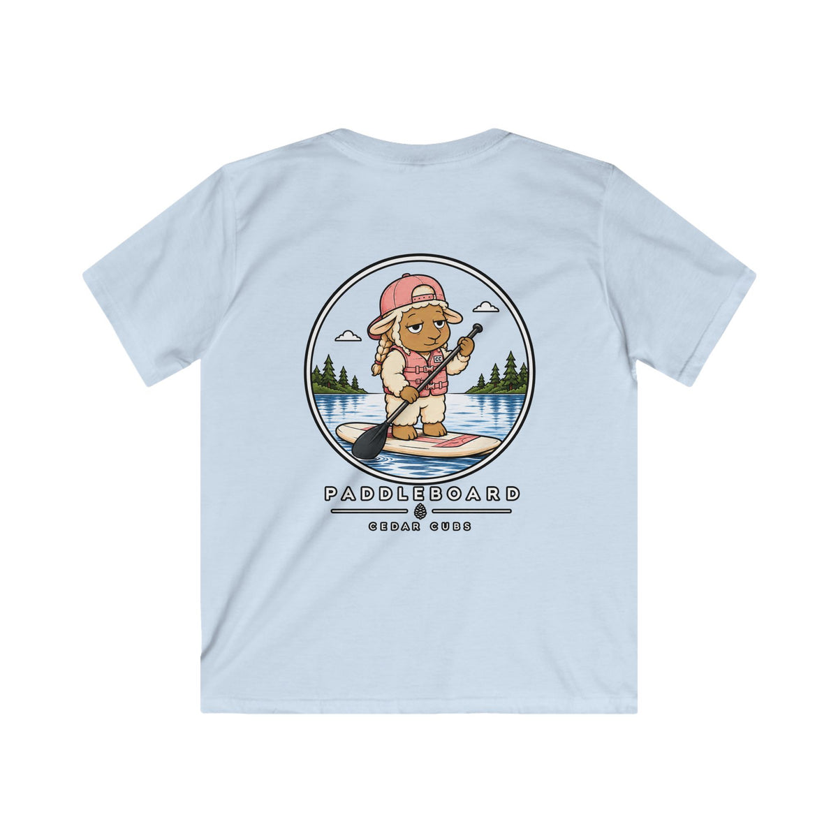 Paddle Board Sheep Kids T-shirt