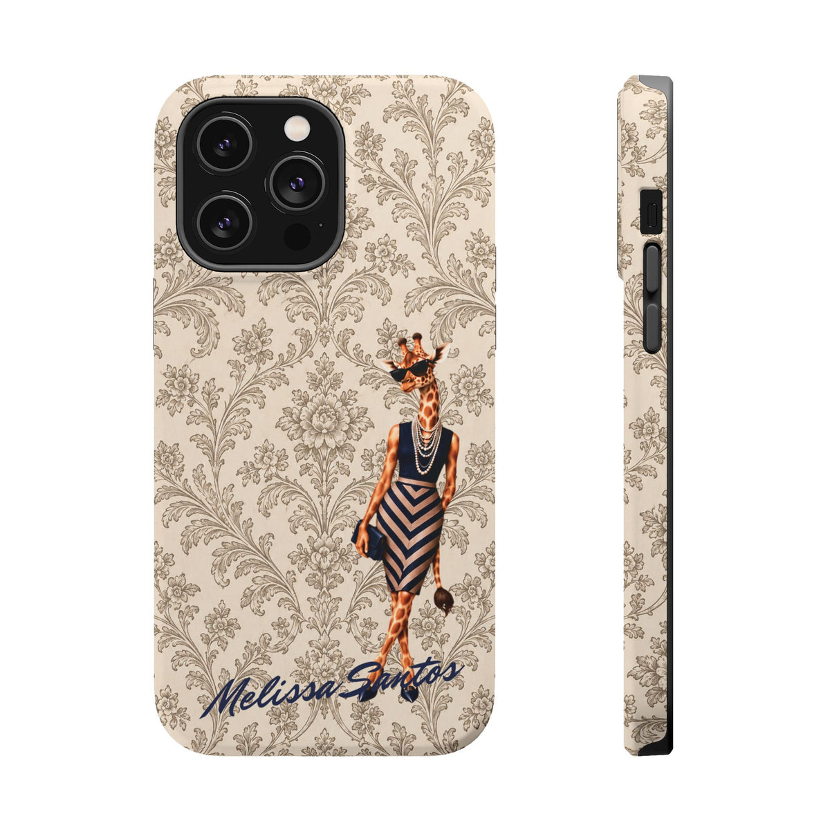 Personalized Giraffe Phone Case — Leopard Print Magnetic Impact-Resistant