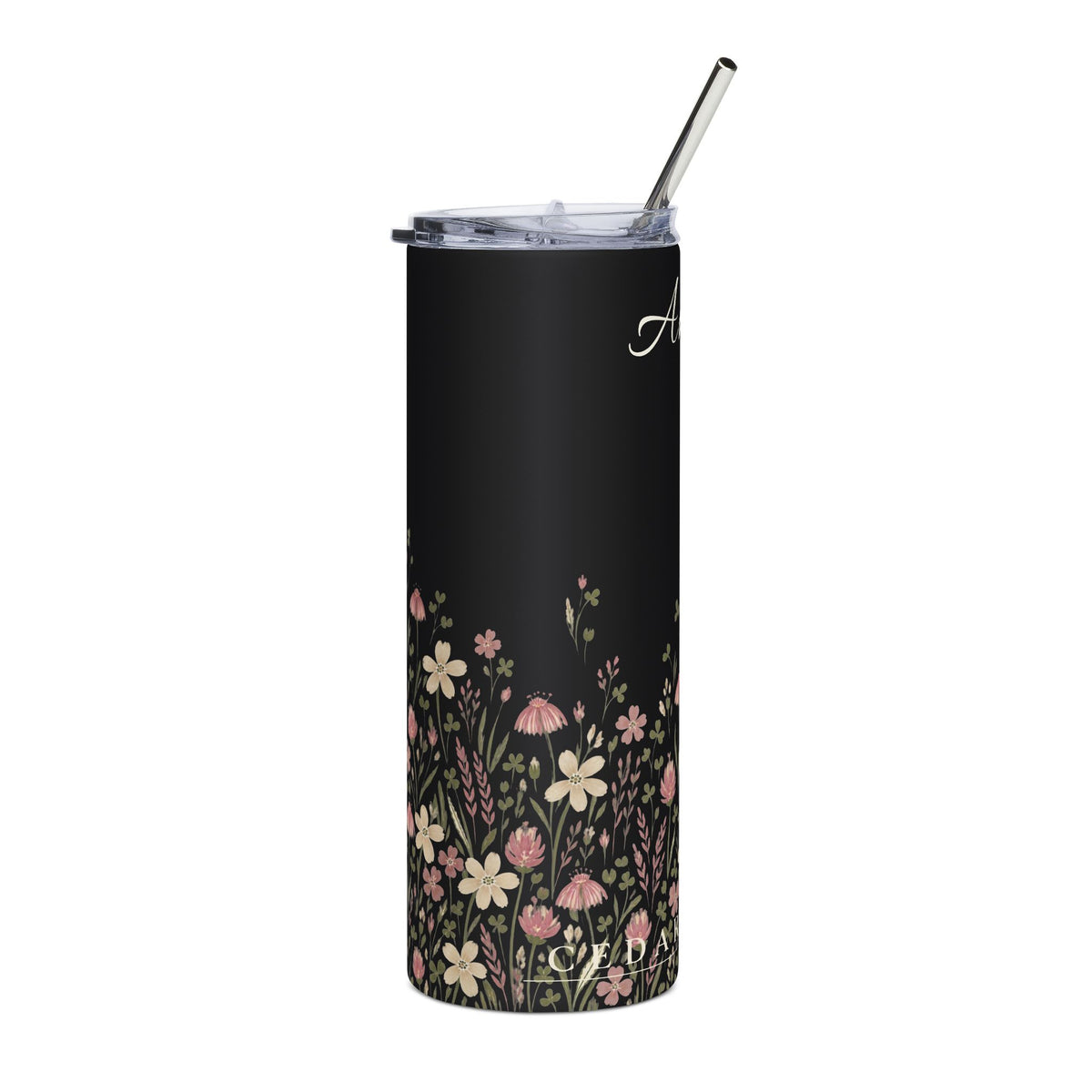 Floral Personalized 20oz Stainless Steel Tumbler