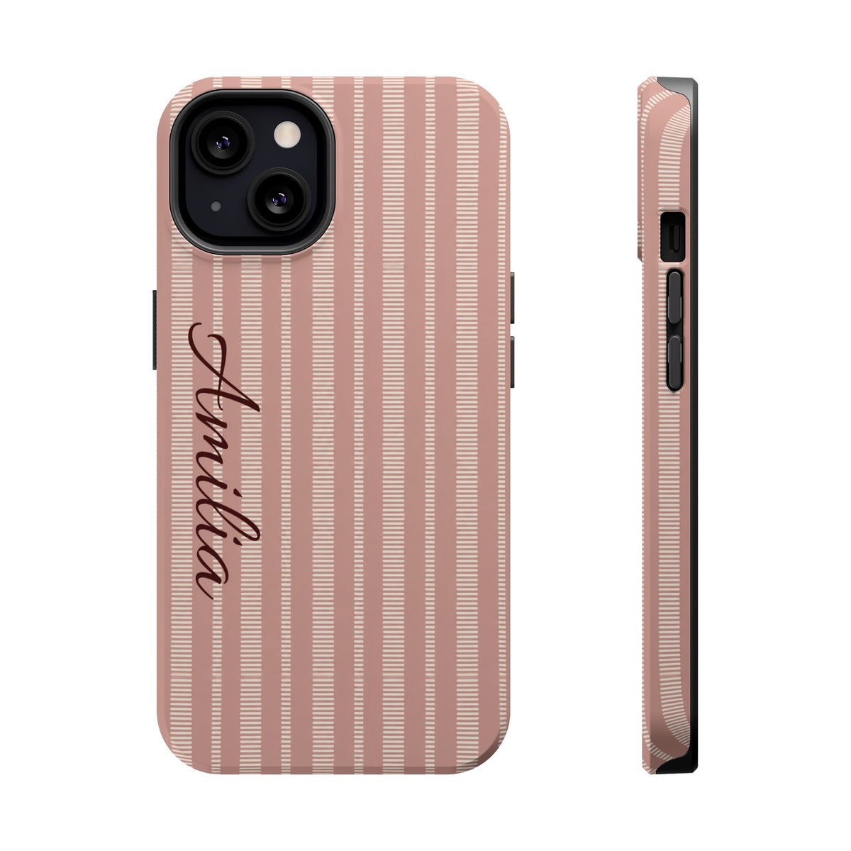 Striped Personalized Phone Case — Magnetic Impact-Resistant