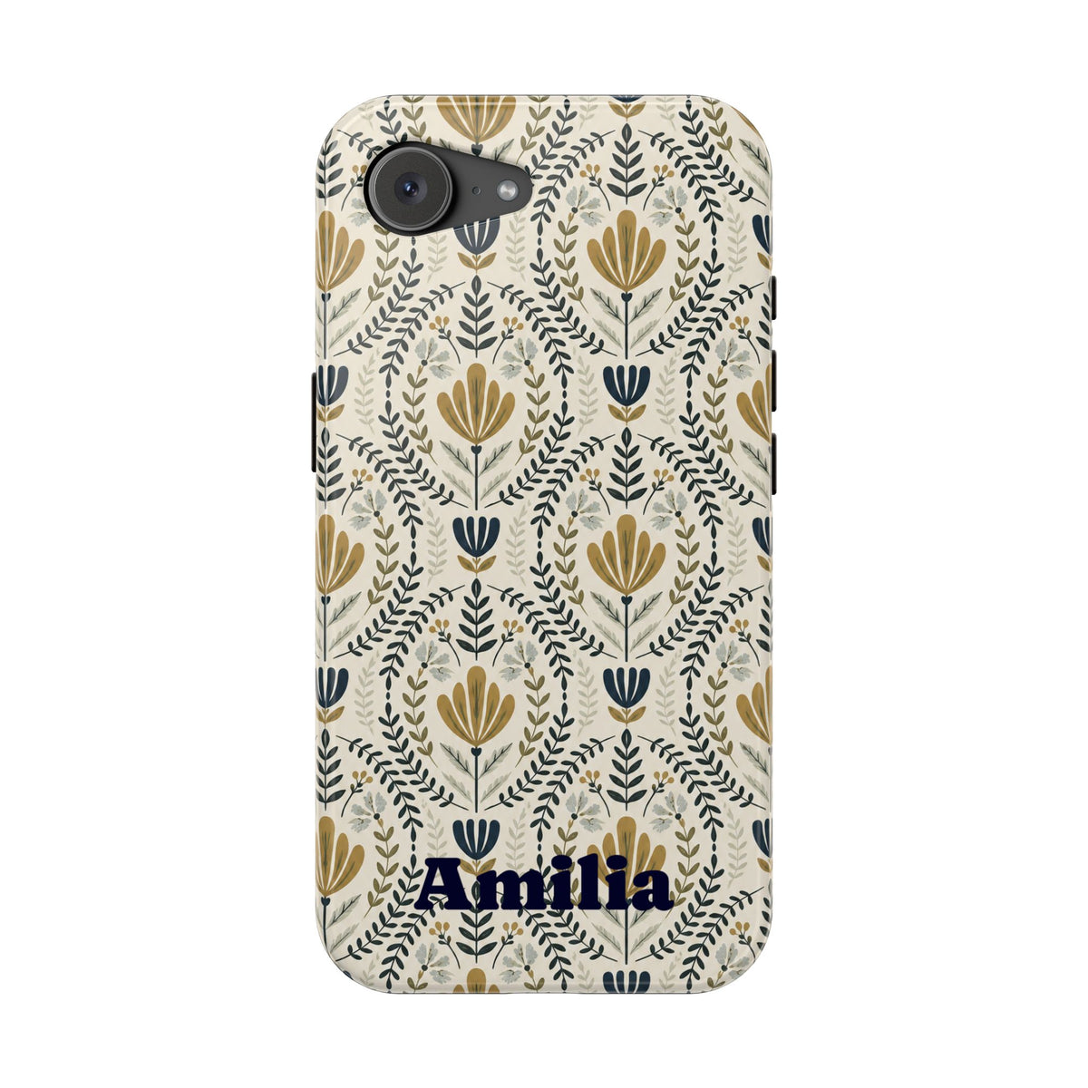 Personalized Floral Magnetic Phone Case — Impact-Resistant Protective Cover (Name Option)