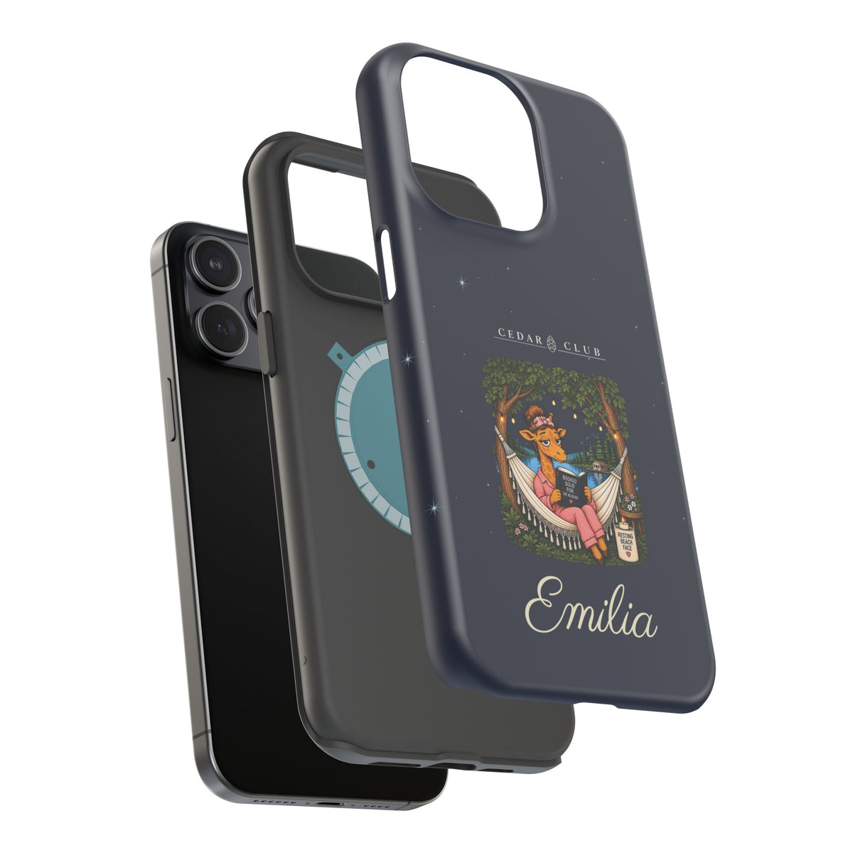 Personalized Resting Beach Face Phone Case — Magnetic Impact-Resistant