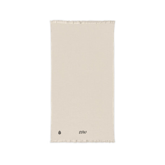 Embroidered Cotton Waffle Throw Blanket