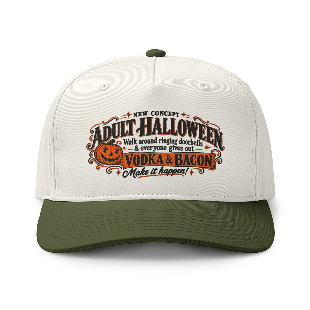 Adult Halloween Vodka & Bacon Two-Tone Cap