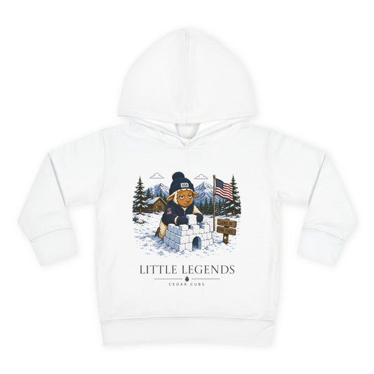 Toddler Hoodie — 'Little Legends' Snow Fort Design | Personalized Pullover