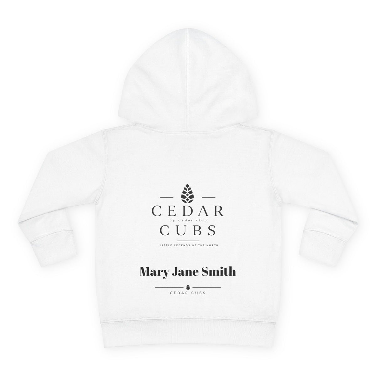 Toddler Hoodie — 'Little Legends' Campfire Design | Cedar Cubs Personalized Pullover