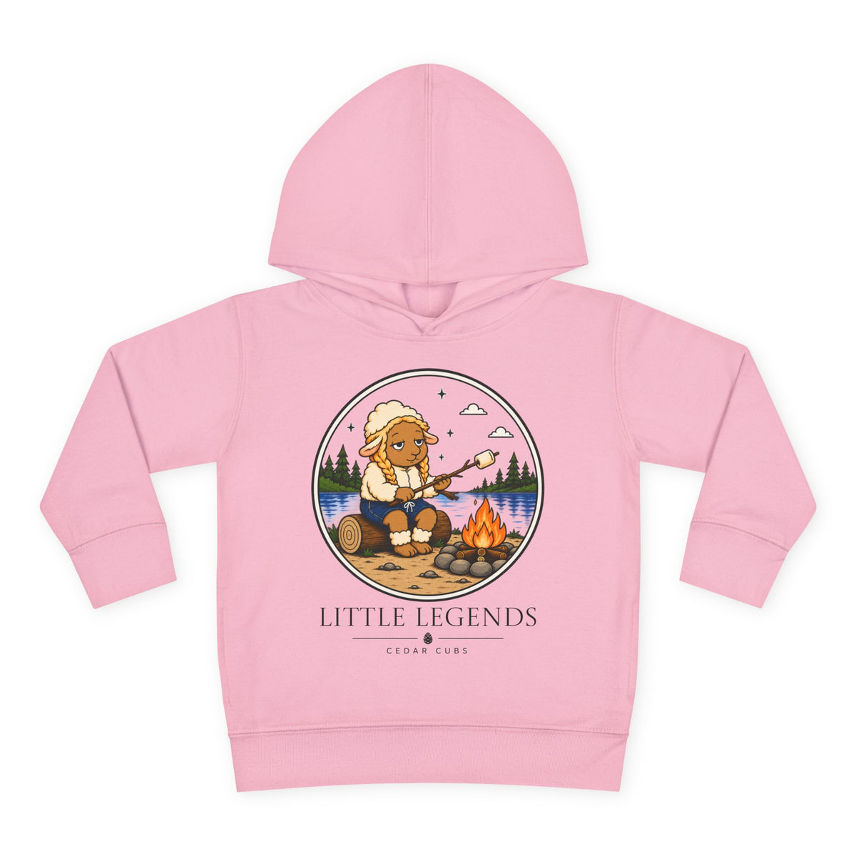 Toddler Hoodie — 'Little Legends' Campfire Design | Cedar Cubs Personalized Pullover