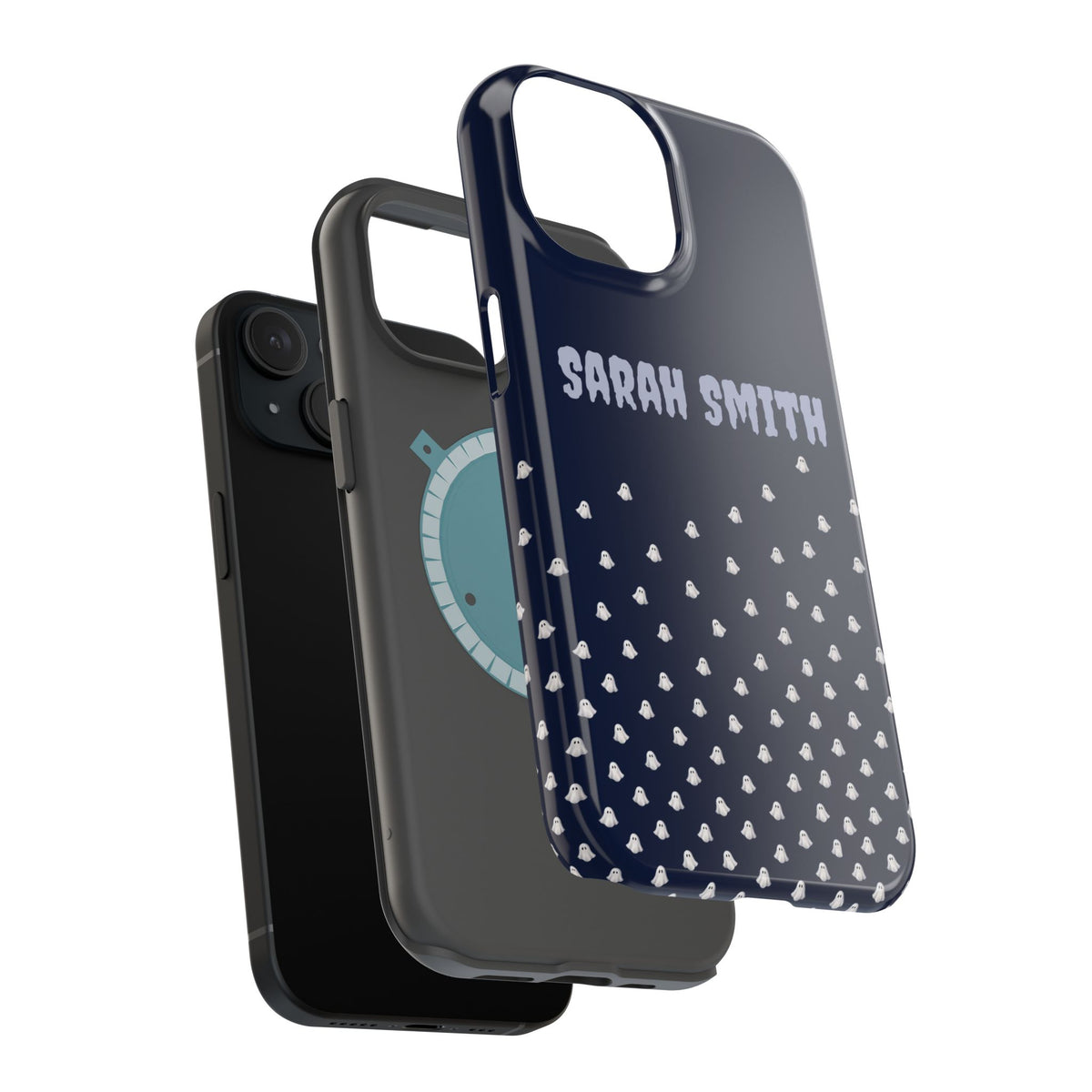 Halloween Ghost Magnetic Impact Phone Case — Custom Name