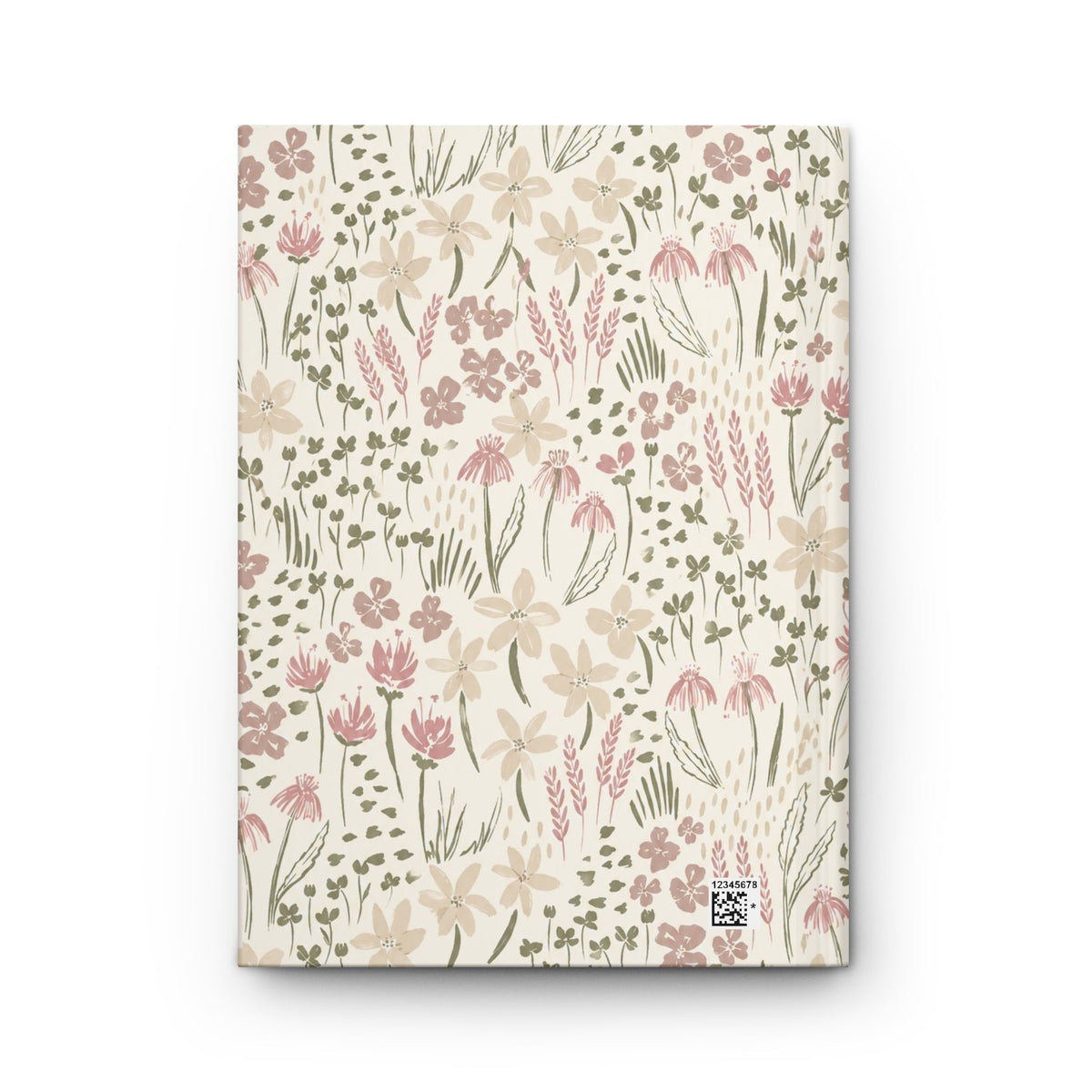 Floral Hardcover Journal — Personalized 'Amelia' Matte Notebook, Pastel Wildflower Journal