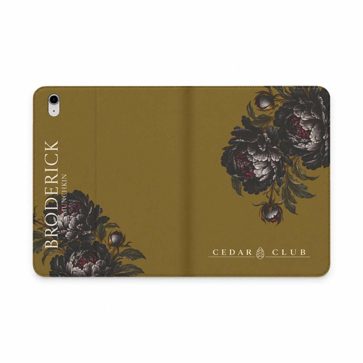 Personalized Floral Tablet Folio Case — Monogramed