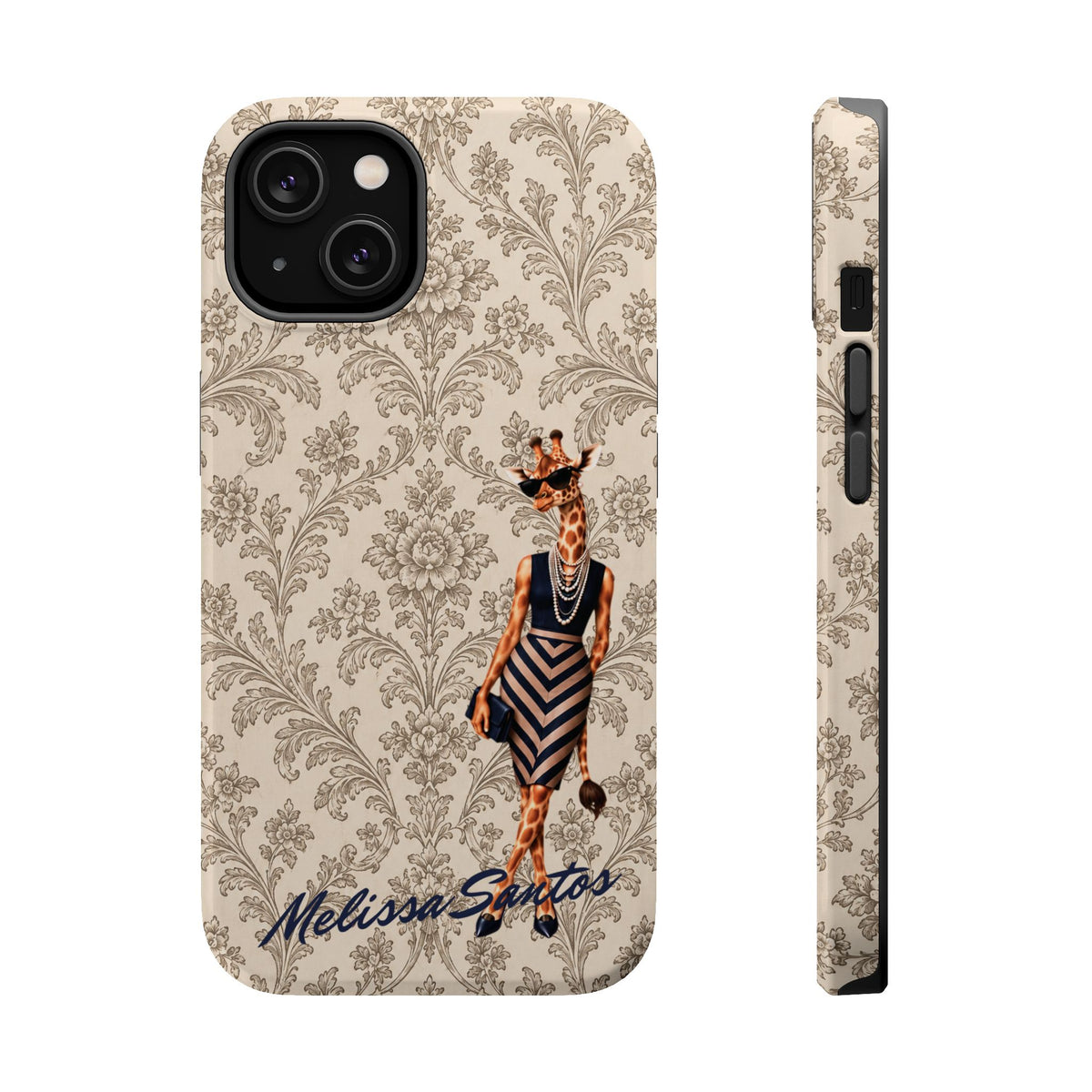 Personalized Giraffe Phone Case — Leopard Print Magnetic Impact-Resistant