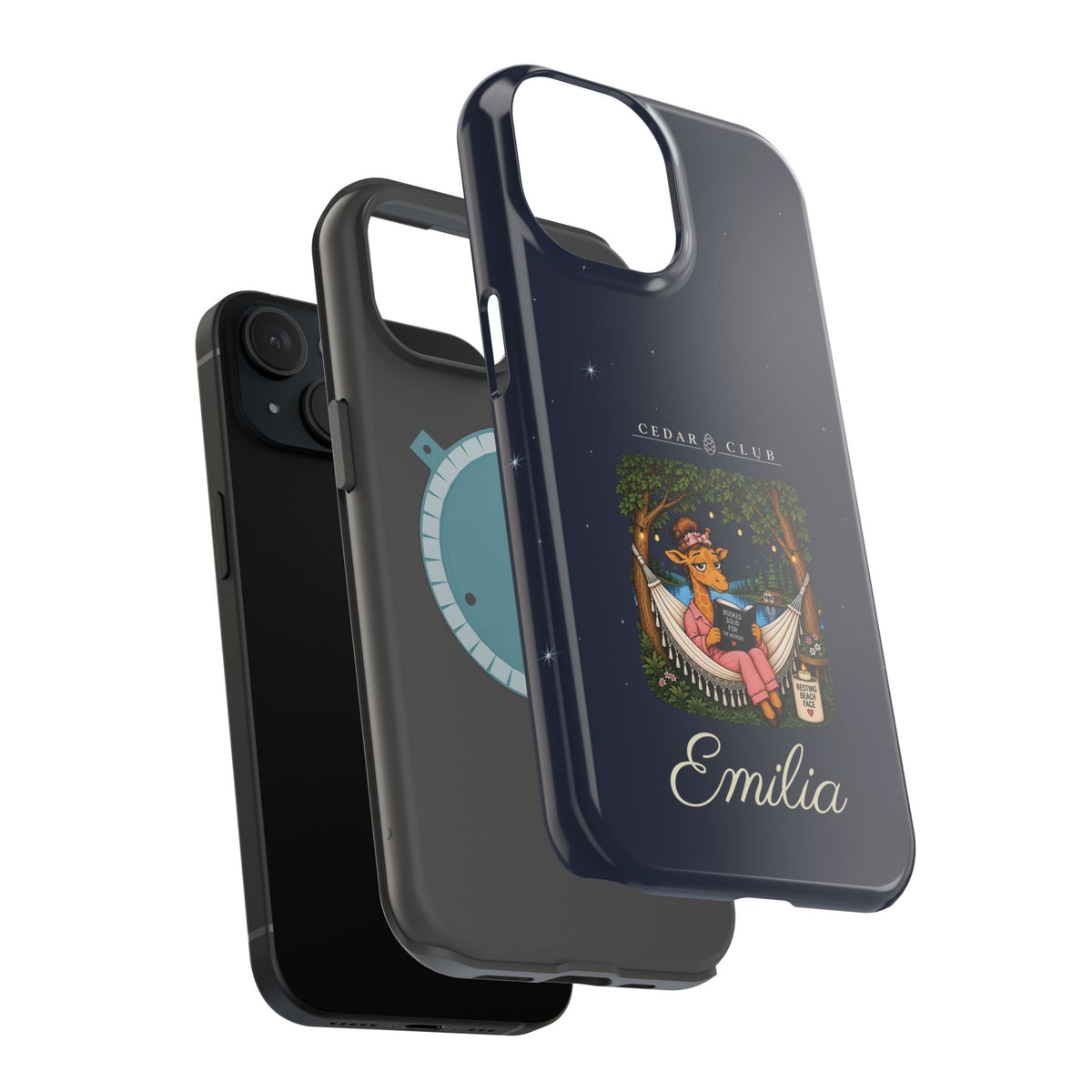 Personalized Resting Beach Face Phone Case — Magnetic Impact-Resistant