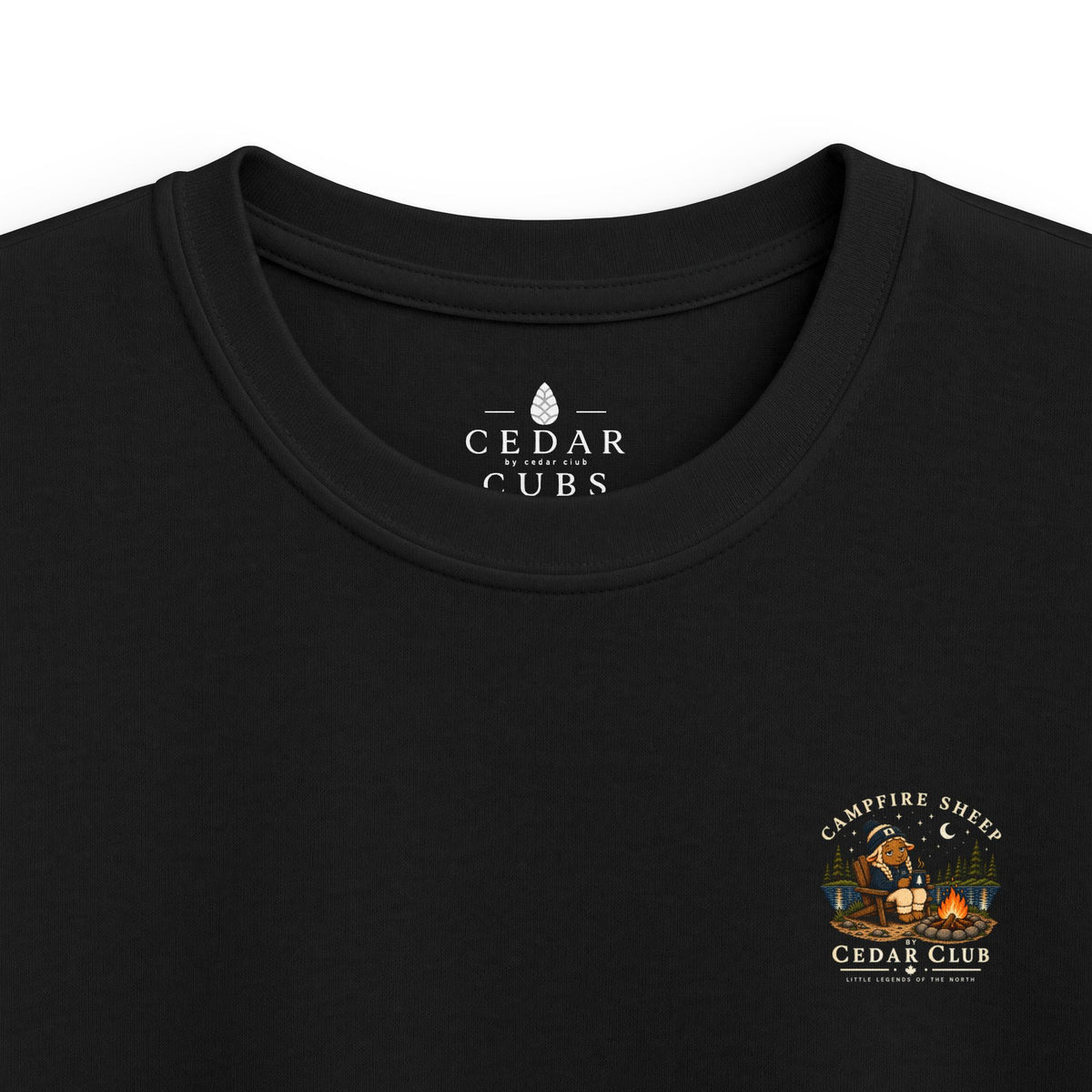 Cozy Campfire Sheep Kids T-shirt