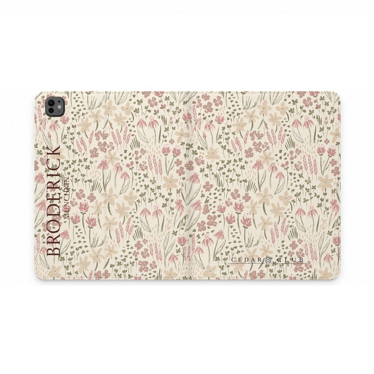 Floral Meadow Tablet Folio Case — Personalized Name Option