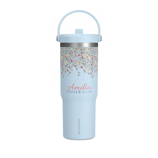 Floral Nomad Tumbler 32oz — Personalized Insulated Travel Tumbler