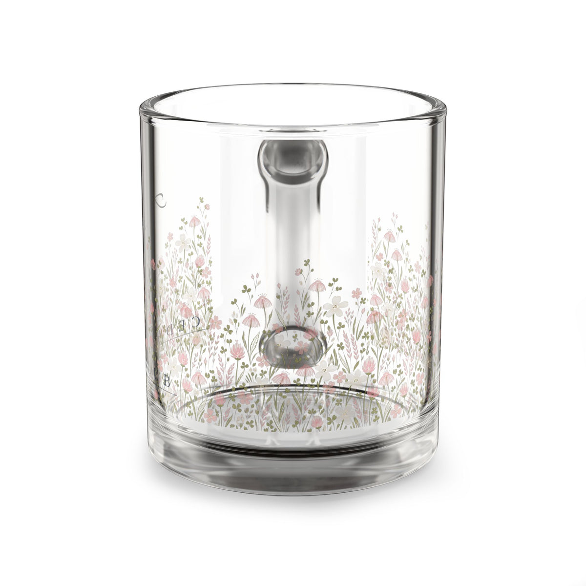 Wildflower Glass Mug, 10oz