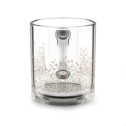 Wildflower Glass Mug, 10oz