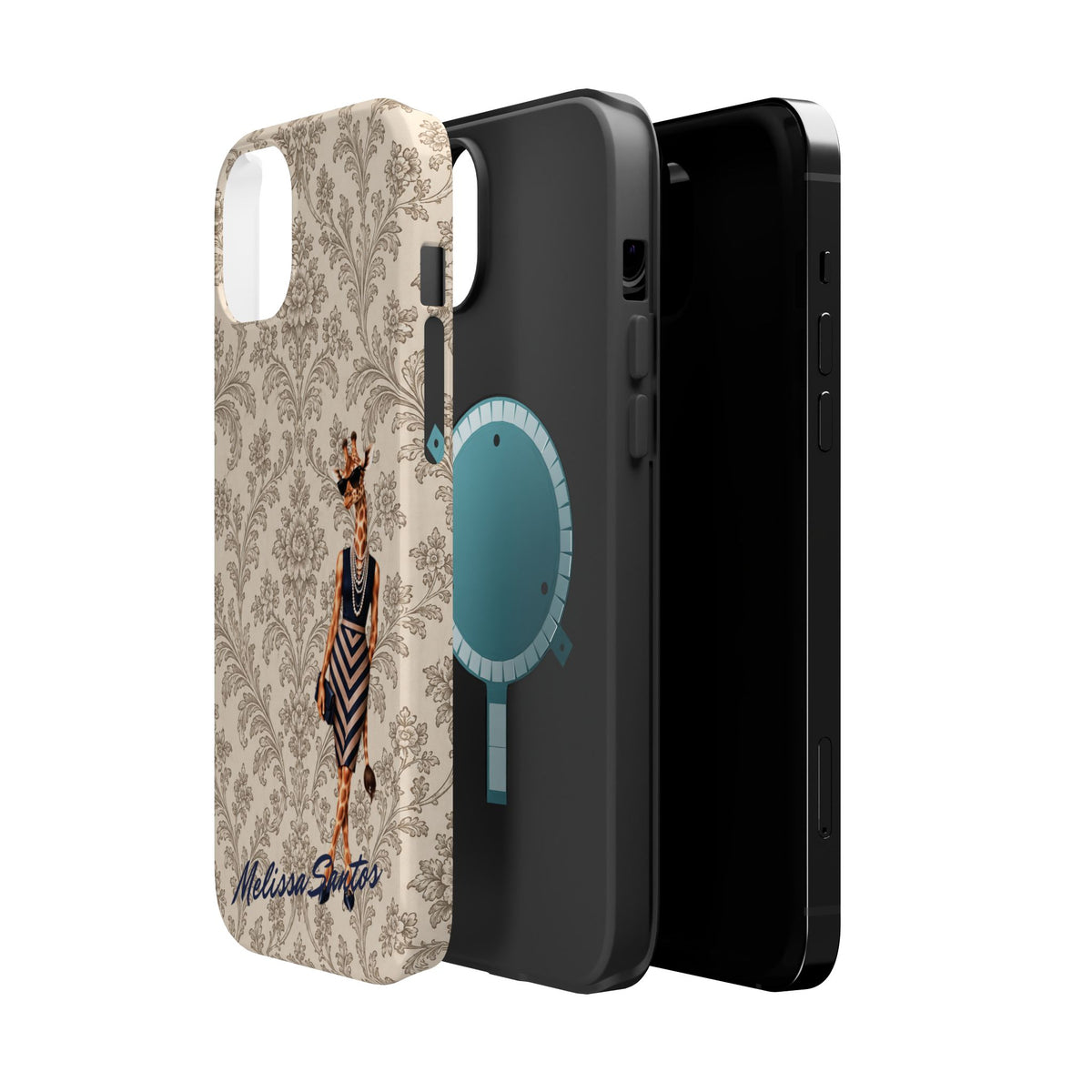 Personalized Giraffe Phone Case — Leopard Print Magnetic Impact-Resistant