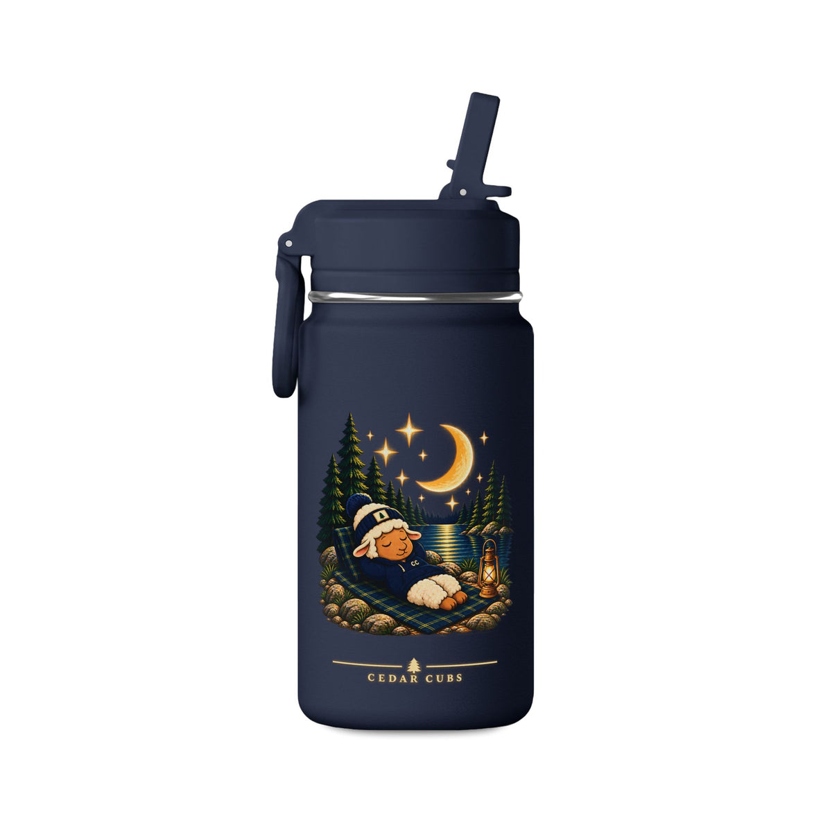 Stargazing Sheep Mini Water Bottle — 14oz Kids/Travel Bottle