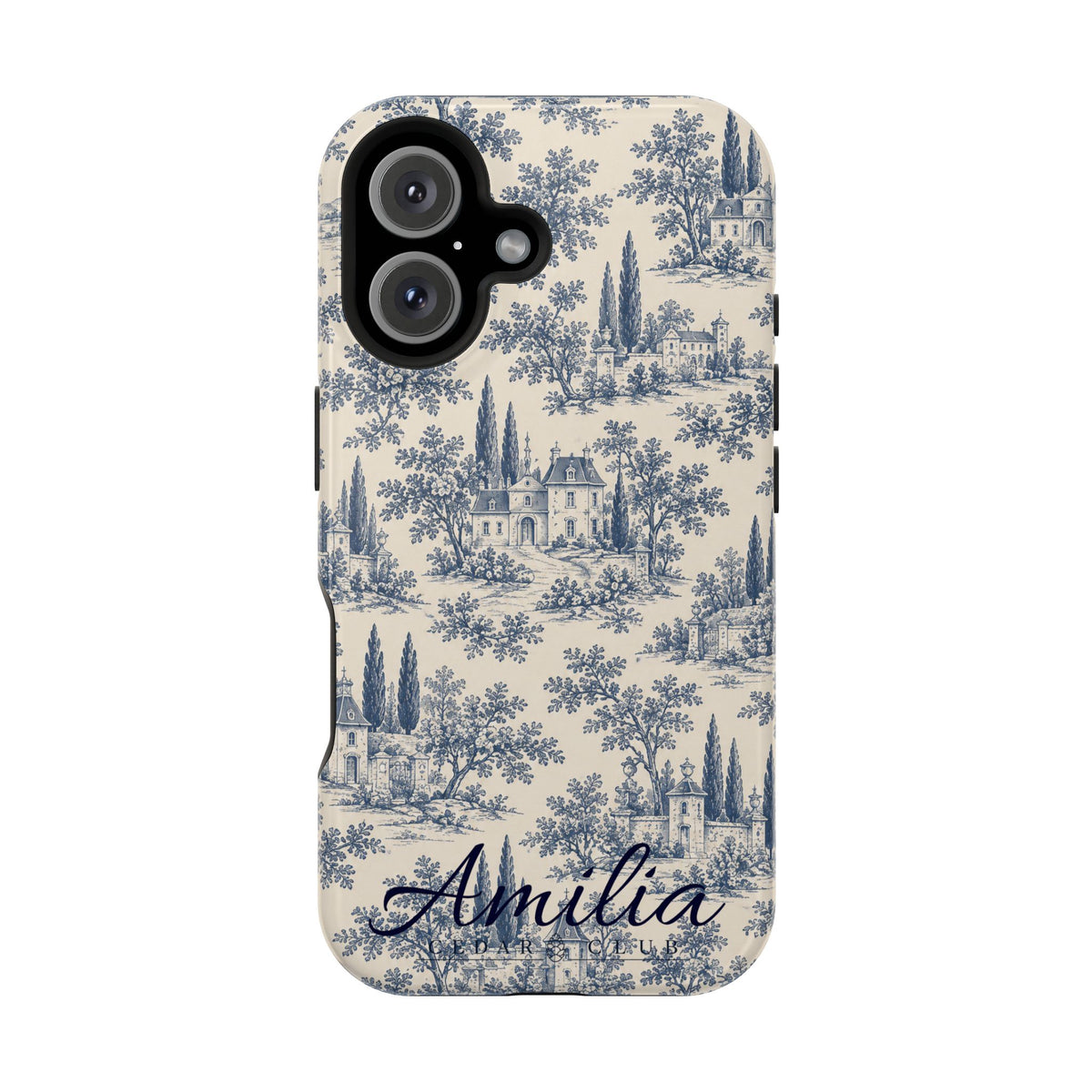 Personalized Toile Magnetic Phone Case — Impact‑Resistant, MagSafe Compatible